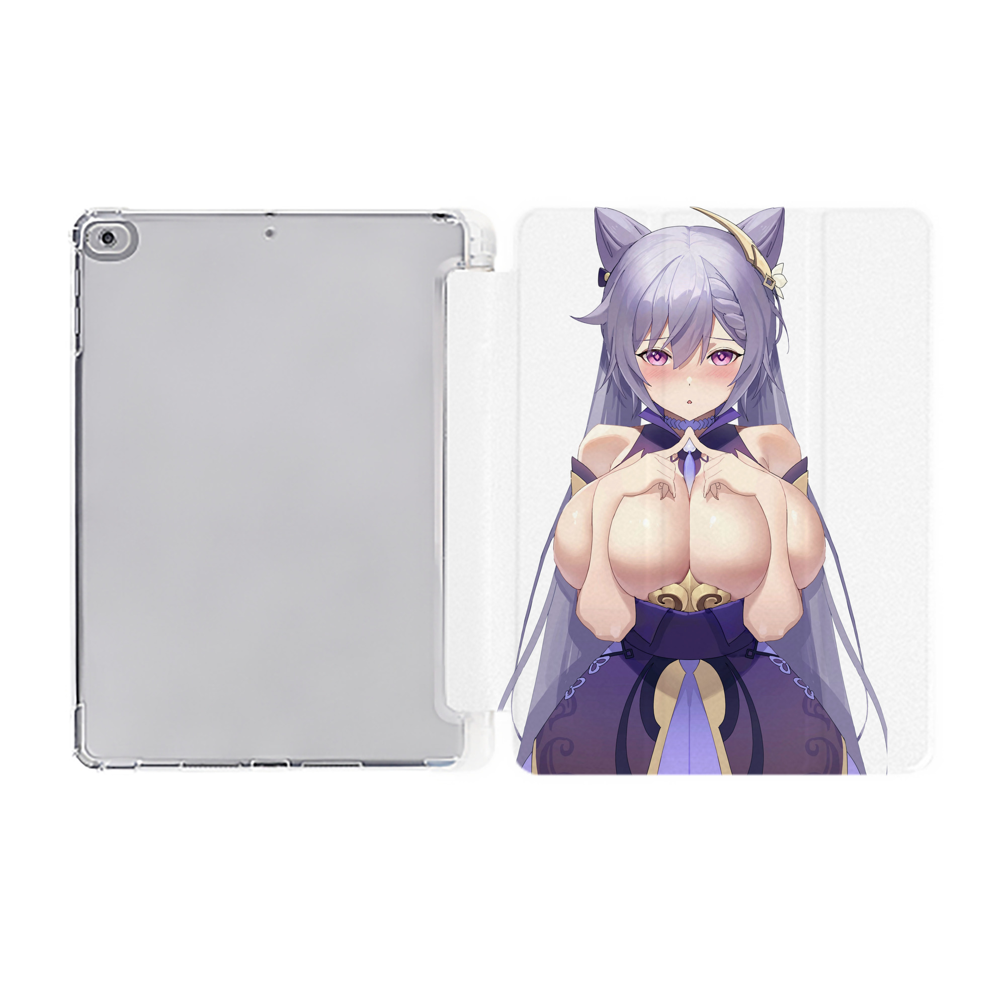 げんし神 刻晴 こくせい genshin Kokusei IPad ケース ペン収納付き 三つ折りスタンド PUレザー×シリコン 対応機種9.5/10.5/10.9インチ